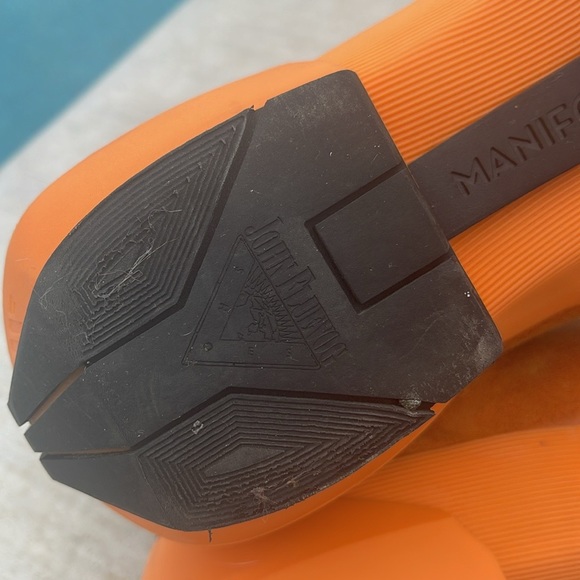 HOST PICK 💥John Fluevog Orange 🍊 Chelsea Leather Sneaker Ankle Boot Size 10 - Picture 12 of 15